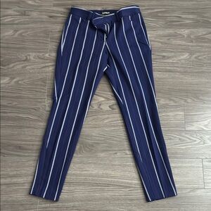 Express Blue and White Pinstripe Dress Pants